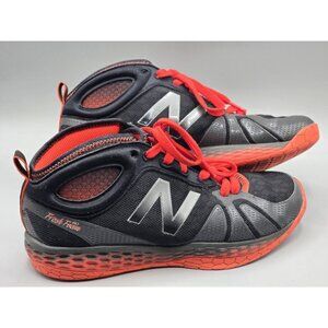 New Balance Fresh Foam Black‎ & Red/Orange Men's Sneakers Size 8 EUC